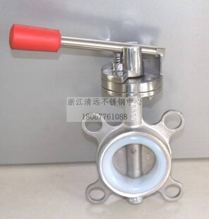 304 16P不锈钢201 对夹式 蝶阀D71F四氟硅胶丁晴50 100 D71X