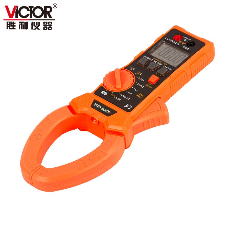 胜利VC6050数字钳形表数显交直流2000A钳形电流表钳形万用表