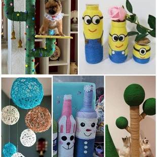 正品DIY手工辅料彩色麻绳缠花瓶照片细草绳缠绳编织礼品捆绑插花