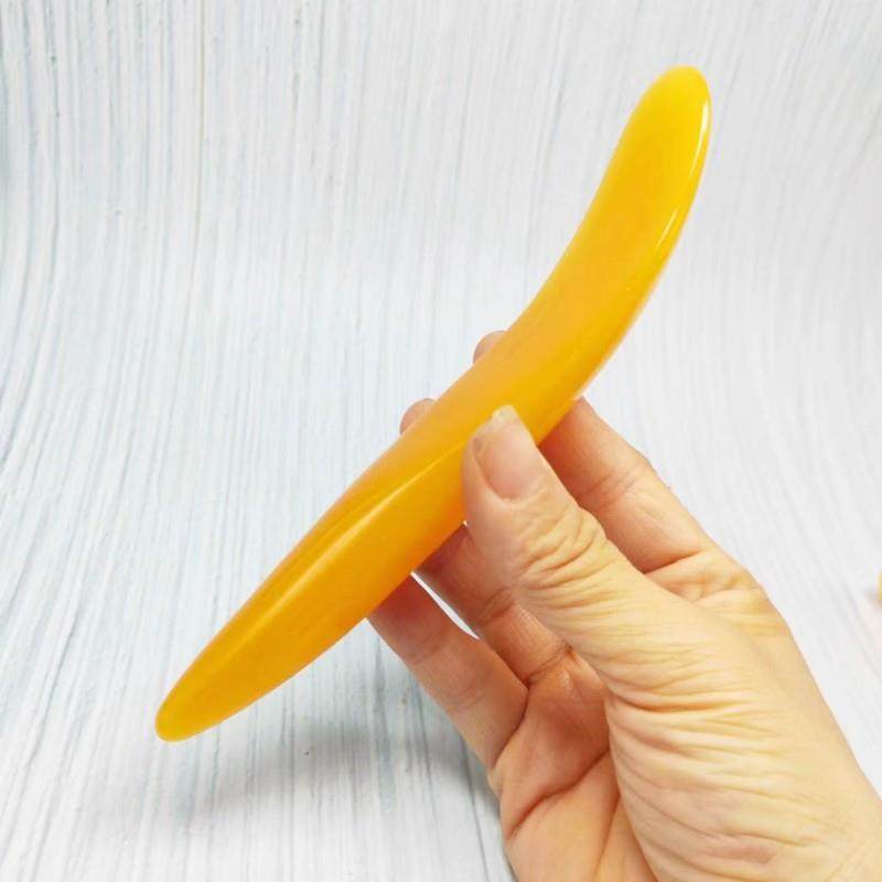 【品牌正品】蜜蜡半边棒 刮脸勺拨筋棒点穴棒刮痧棒刮刀面部眼部