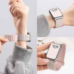 【张婧仪同款】适用小米手环9Pro表带8pro手环磁吸腕带红米watch6手表带redmiwatch5硅胶4男女款高级小众表链