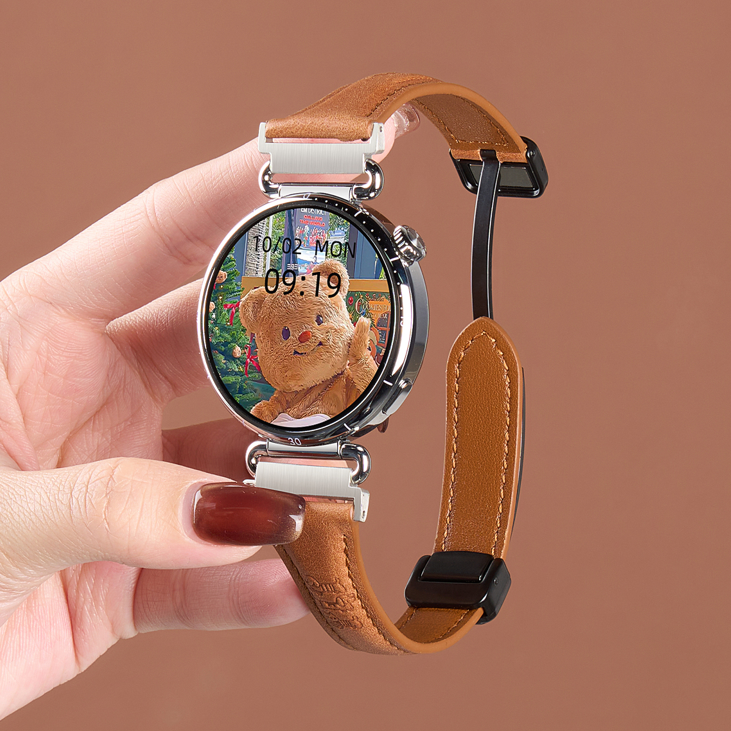 甄选皮质 高端美拉德风格腊肠小狗手表表带