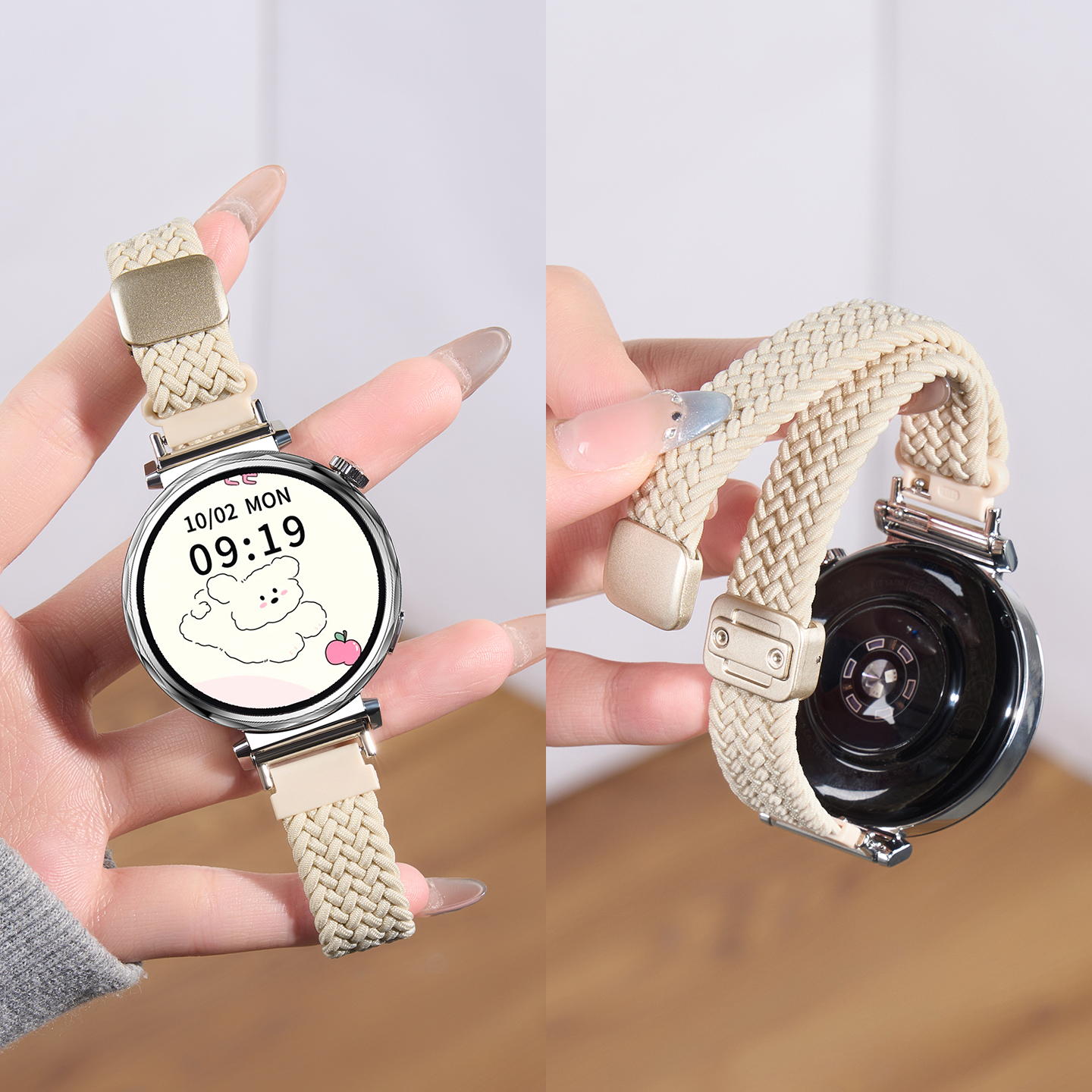 美派华为gt系列细款编织磁吸表带