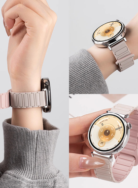 张婧仪同款适用华为gt6表带watch5手表带gt5女款fit4智能gt4腕带磁吸pro硅胶高级gt3运动gt2女专用红色秋冬男