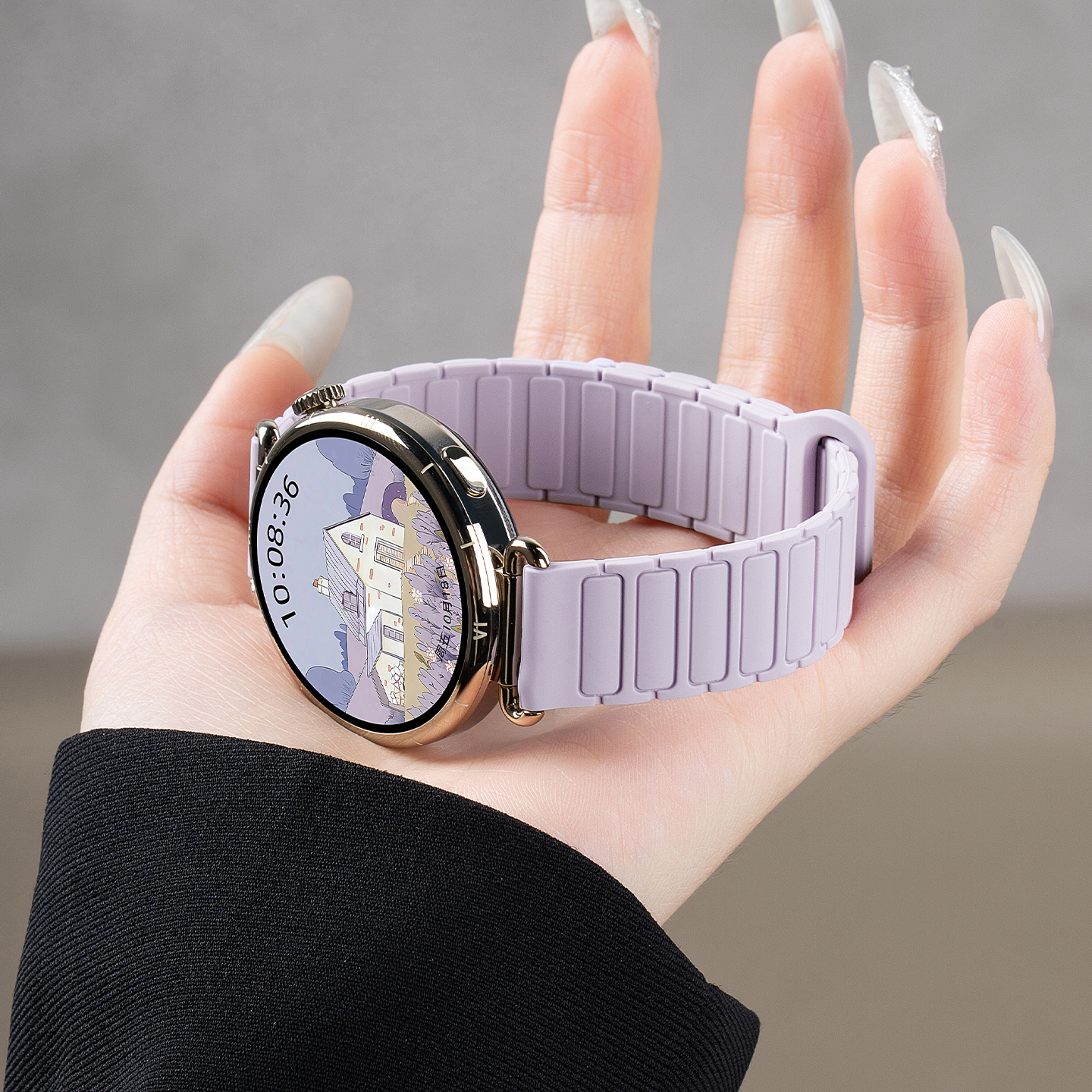 美派华为gt5硅胶gt4磁吸表带女款