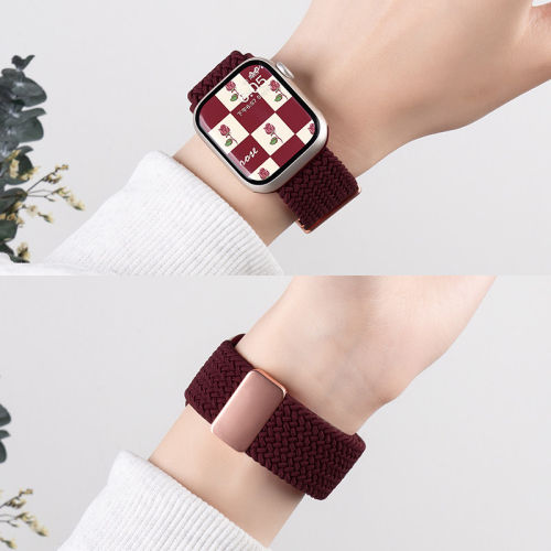 美派适用iwatch磁吸编织表带