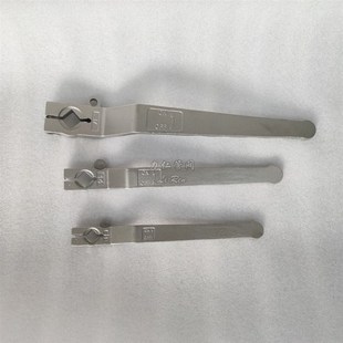 304不锈钢高平台球阀手柄可调节带锁孔阀门手柄配件把手开关方孔