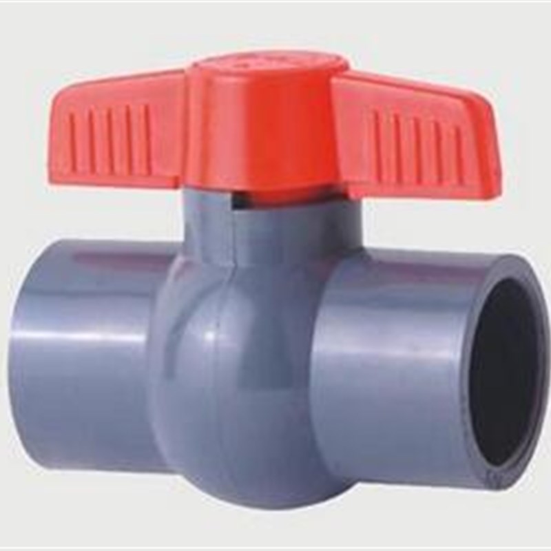 灰色PVC球阀 PVC化工活接球阀 PVC-U耐腐蚀阀门2寸 60mm  日标