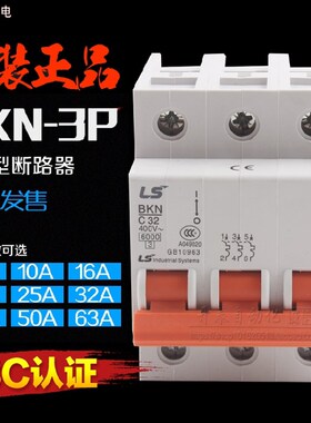 全新原装LG/LS 微型空气开关 BKN-3P BKN-1P BKN-2P 4P C型断路器