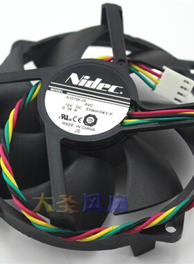 原装 Nidec A35756-35 12V 0.18A 4线PWM 电脑CPU静音散热风扇