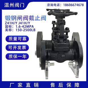 锻钢法兰闸阀截止阀Z41H/Y J41H/Y-16C254064C100C 150 300LB美标