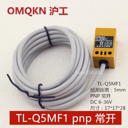 沪工 TL-Q5MF1 沪工接近开关24V直流三线PNPNO常开36V检测5mm