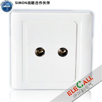 西蒙开关佳家55系列 双路电视插座  N55119