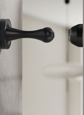 迈豪门吸锌合金黑色室内卧室门吸地吸门碰墙地两用强磁吸门器