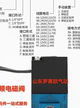 高频阀VT3075G02VT3074G0235AACADDAA1BAMAC高频电磁阀