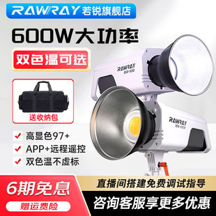Rawray若锐 600w大功率拍照室内摄影灯补光灯影棚专业户外太阳灯直播间主播专用深抛打光灯 600X双色温影视灯