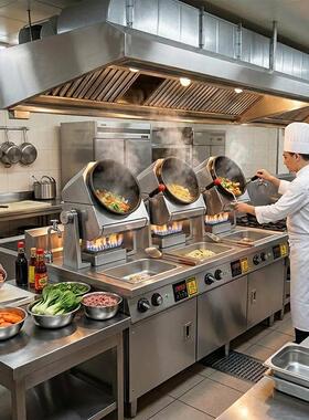 厂家定1制型商用食自动炒外菜大炒饭机器人滚筒炒米粉蒸箱卖堂