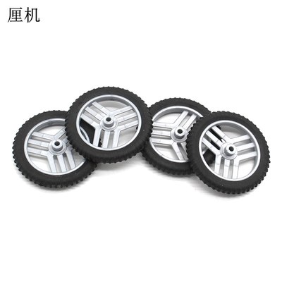 42*2.5mm银色窄面车轮玩具摩托车轮子自行车轮胎diy电动模型配件