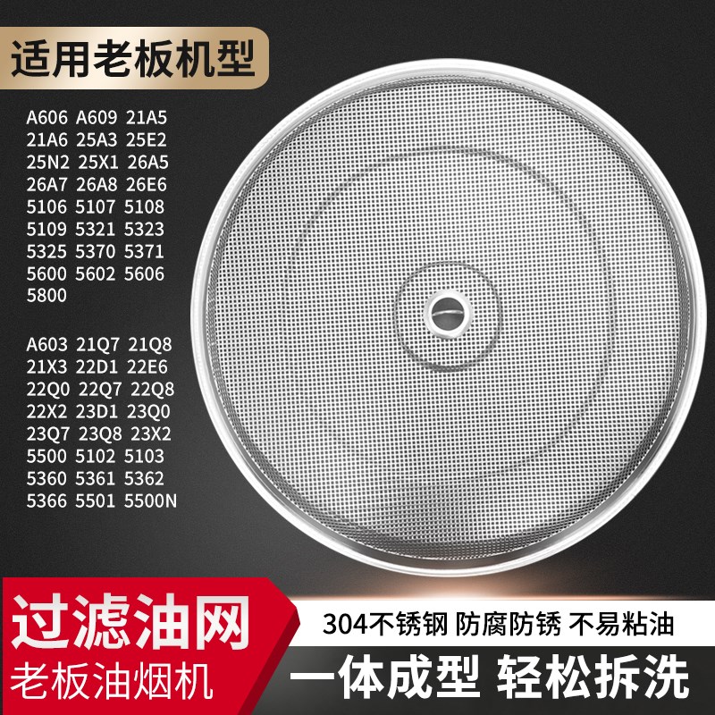 适用老板侧吸式抽油烟机过滤网油网圆形网罩配件5600/5108/5109