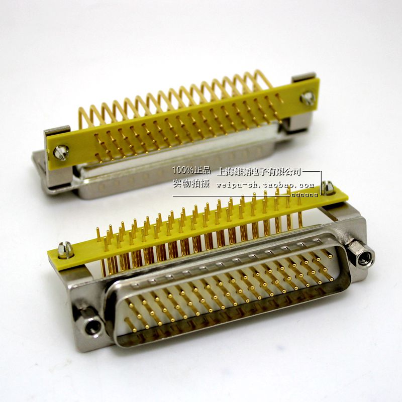 DB50公/母 50芯 针/孔HDR50 DR50芯 三排50芯 弯脚母座 DR 车针