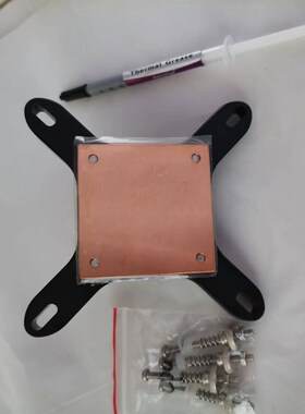 cpu长水冷头紫铜散热器 冷散热器 电脑水冷方2形011正方形280801