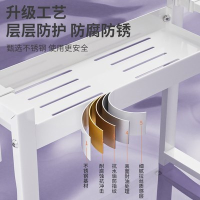 卫生间置物架浴室用品洗脸池边上收纳架厕所洗手间台面不锈钢架子