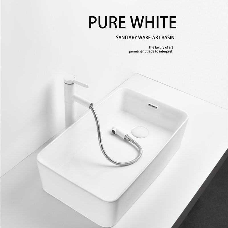 侧边下水台上盆洗手盆阳台卫生间家用长方形洗脸盆左右排水偏孔