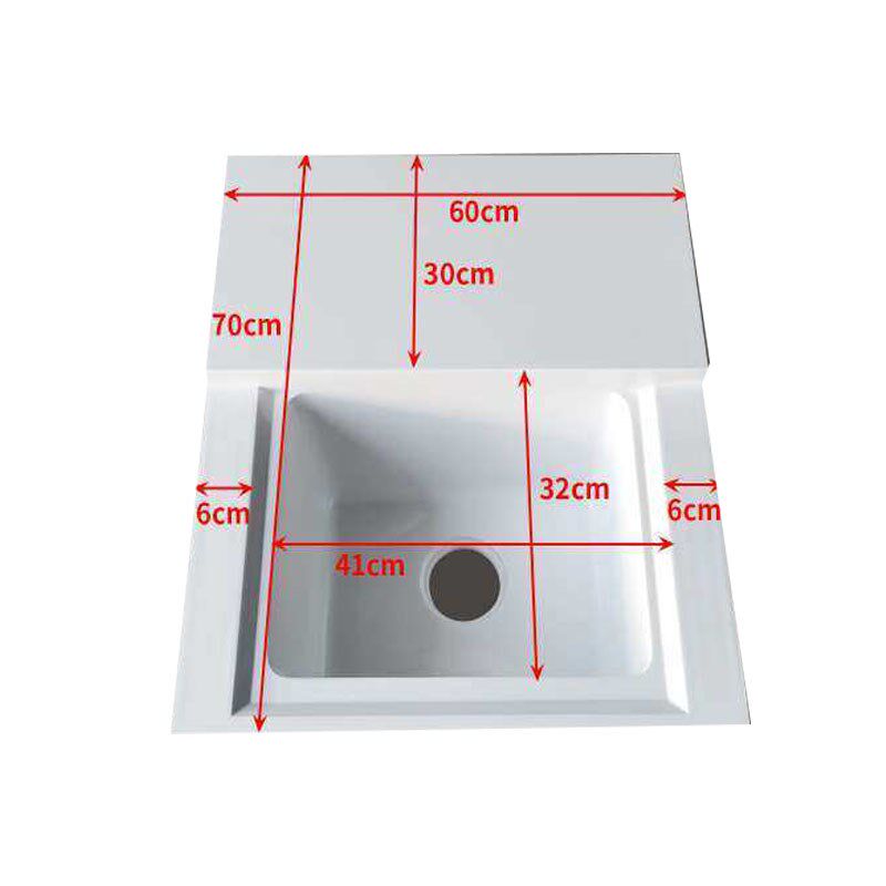 阳台洗衣盆定制石英石一体洗手池台面洗衣机柜伴侣小尺寸柜盆带搓