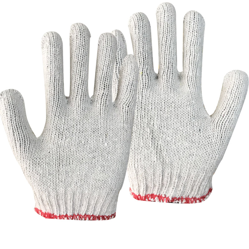 800g劳保手套棉线手套工作加厚手套白色纱线手套耐磨劳动手套