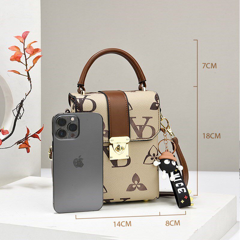 放手机的c小包手机包2024新款包包斜挎小包女时尚小挎包灰色送妈