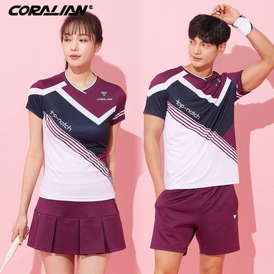 可莱安韩国透气速干短袖羽毛球服