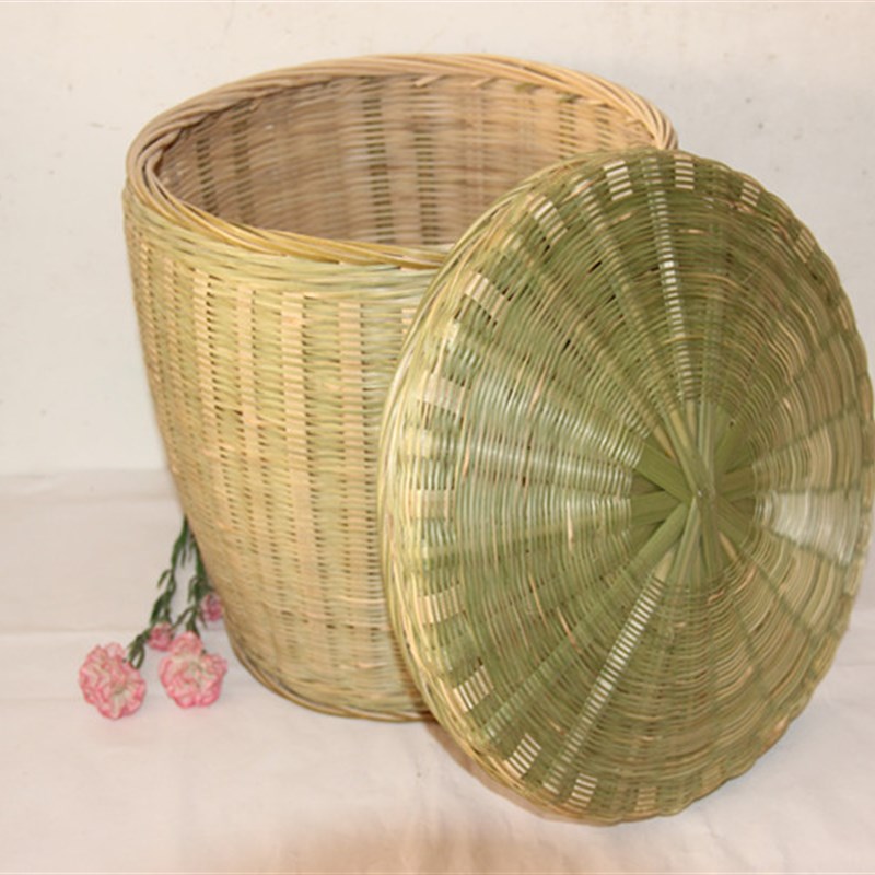 竹编竹制品大竹筐竹篓 超市摆设竹篮 杂物收纳酒店毛巾筐 茶叶篓