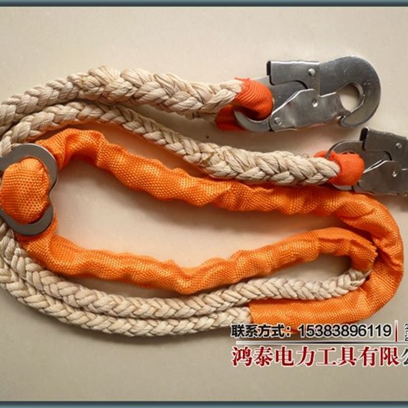 安全带配a件户业施工高空作外锦纶二道保险绳装调安空后