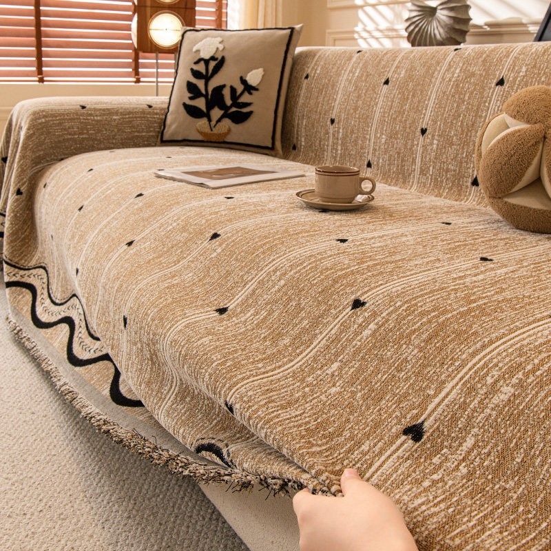 高级感沙发巾盖布2025新款秋冬季用坐垫全盖防滑毛绒毯子沙发套罩,居家布艺,沙发垫,淘宝优惠券,粉丝福利购,淘宝优惠卷