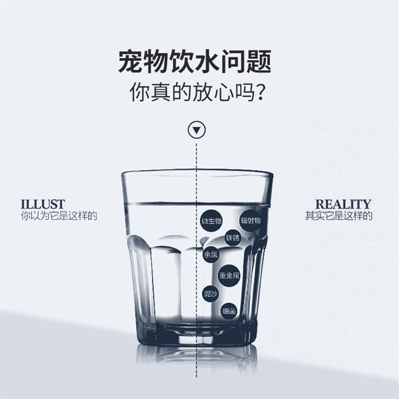 小壹猫咪饮水机自动循环过滤静音流动喝水器喂泰迪狗狗宠物饮水器