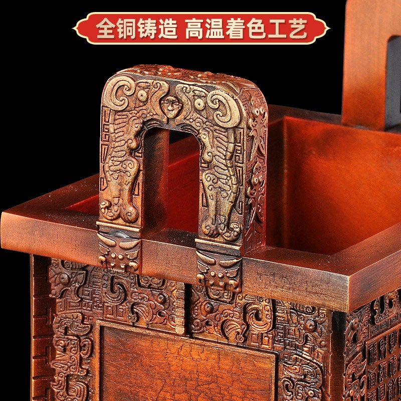 铜鼎摆件全铜招财公司办公室收银台开业礼品乔迁新居礼物工艺品
