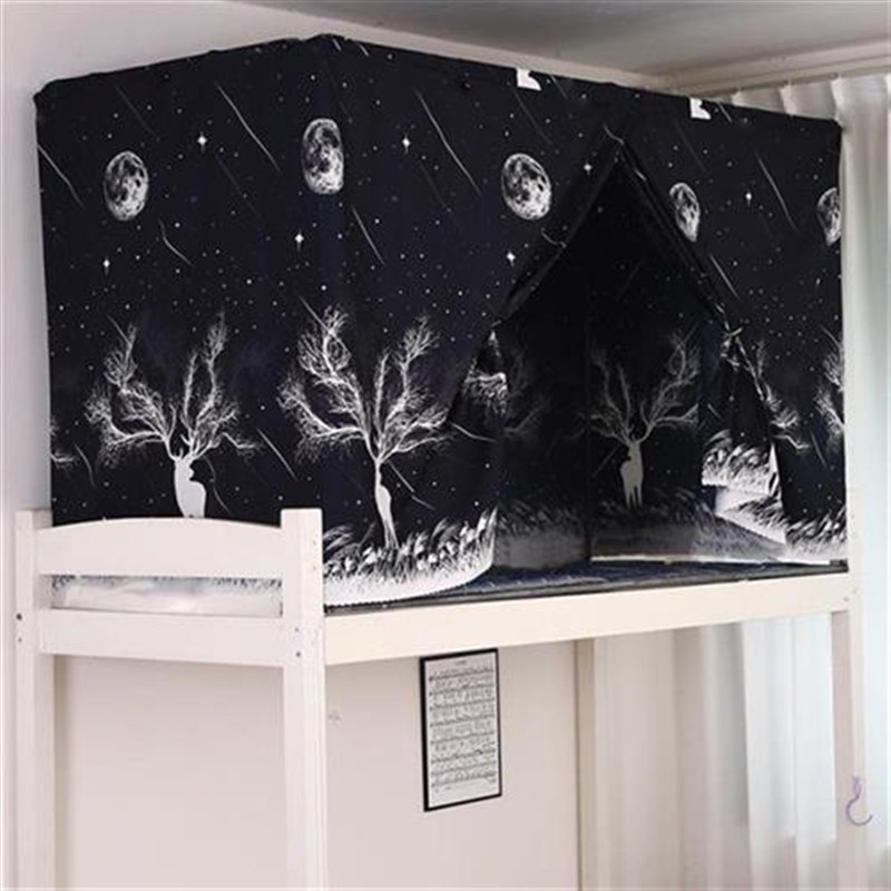 床帘一体式宿舍上铺寝室半遮光帘下铺男女学生布蚊帐全封闭床围