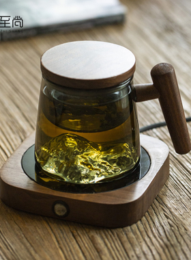 宗棠玻璃茶杯茶水分离杯子男士高档办公室大N容量带盖过滤泡茶水