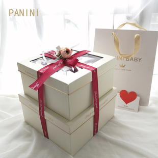 婴儿礼盒百天礼物双胞胎初生满月礼龙凤胎宝宝周岁送礼套装高档