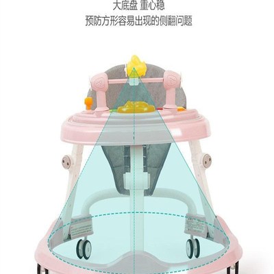 婴儿学步车防o型腿多功能防侧翻手推车宝宝可坐可推学行车起步车