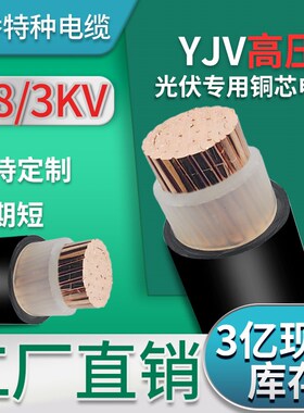 1.8/3KV高压铜芯电缆线YJV22单芯35 50 70 95 120 1T50 240平方3