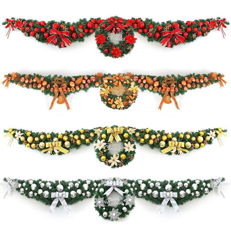 圣诞节装饰品 2.7米加密圣诞藤条花环套餐 商场酒店门头挂件布置,节庆用品/礼品,圣诞装饰品,淘宝优惠券,粉丝福利购,淘宝优惠卷