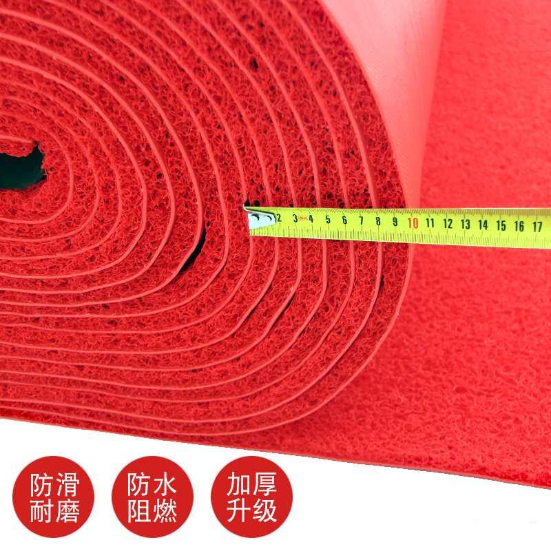 可裁剪门口地垫进门入户PVC红色塑料脚垫家用T防滑丝圈地毯迎宾
