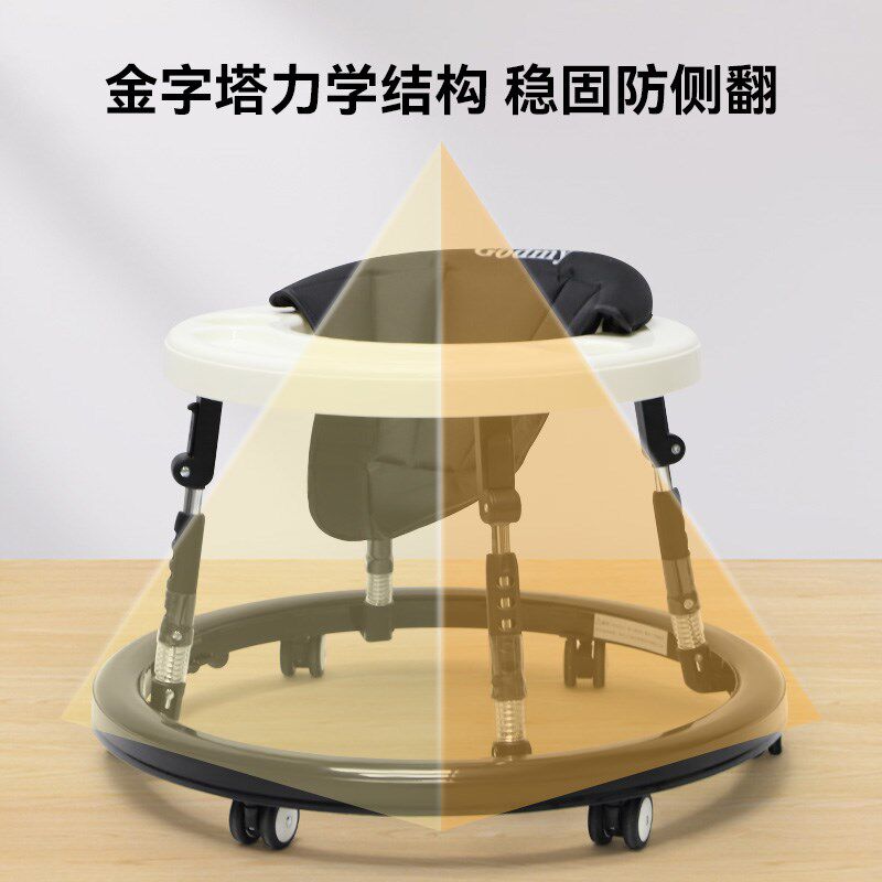 学步车2024新款多功能防o型腿0一1岁婴儿手推学行车防侧翻可折叠