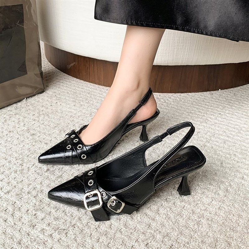 大码高跟鞋41到43加肥加宽女2025夏季新款凉鞋低跟玛丽珍尖头女鞋,女鞋,休闲凉鞋,淘宝优惠券,粉丝福利购,淘宝优惠卷