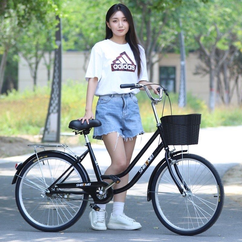 淑女男24 26寸男女成人学生自行车轻便通勤城市单车大人老人儿童