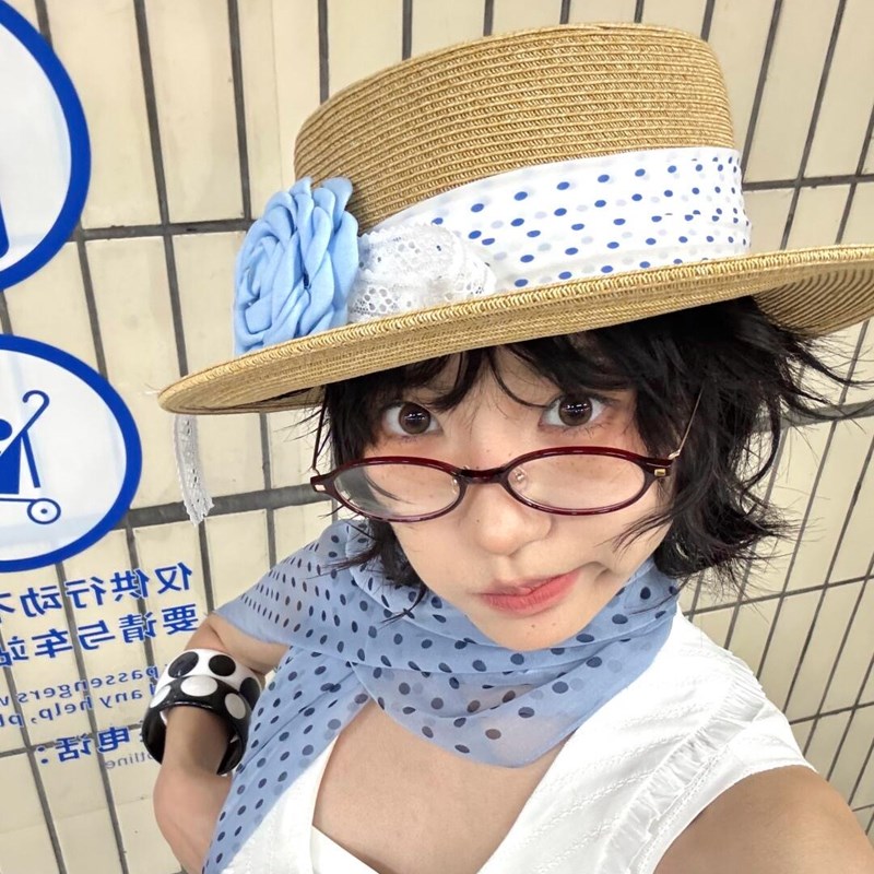 日系小清c新蕾丝波点草帽女夏季度假旅游遮阳显脸小平顶花朵礼帽