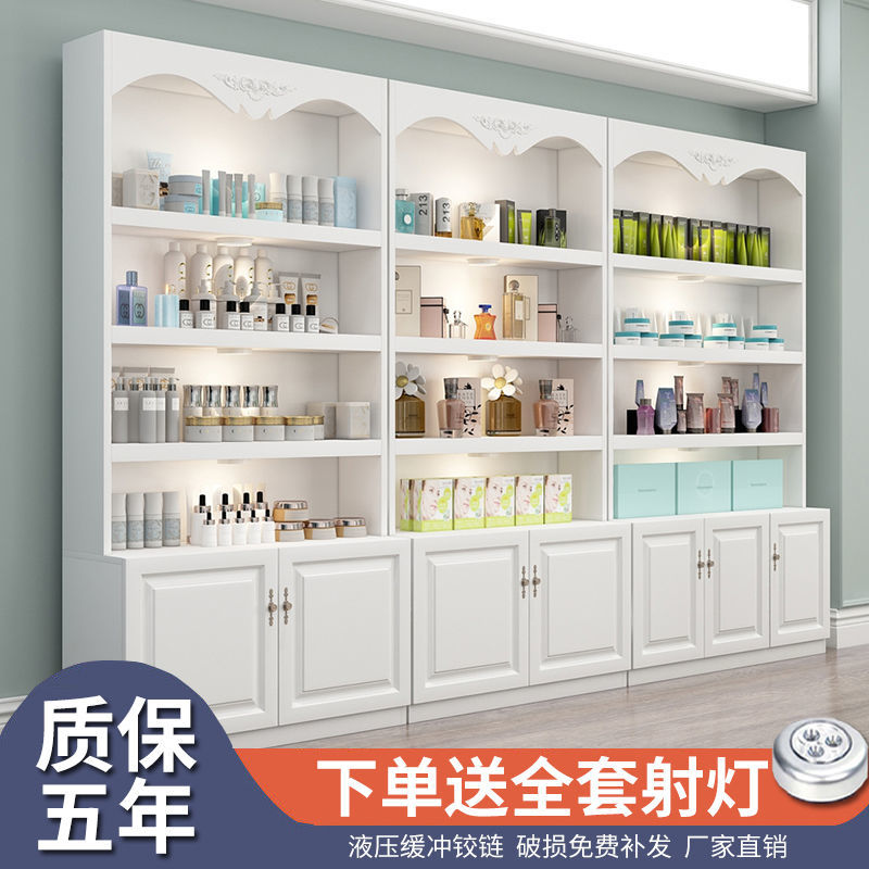 欧式化妆品展示柜陈列柜r美甲店隔断货柜美容院展柜产品展示柜货