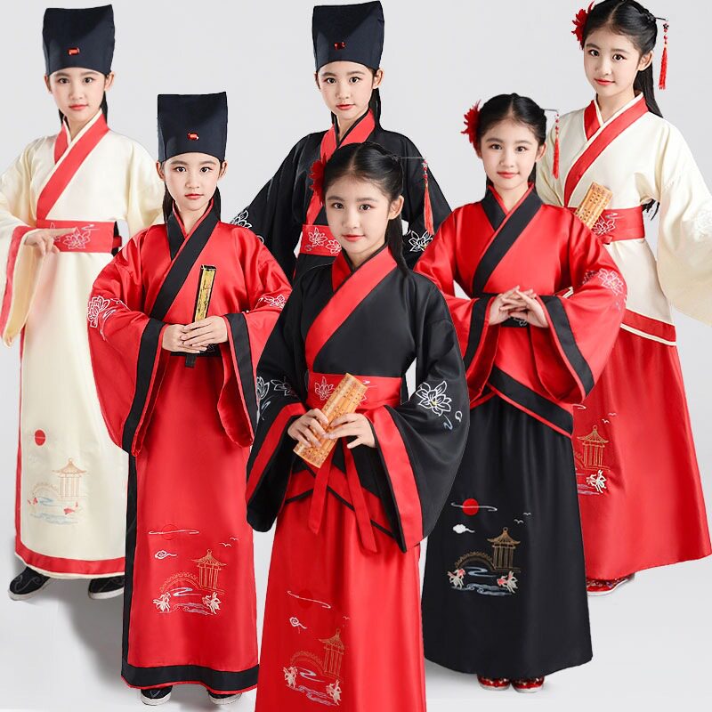 六一儿童三字经汉服表演服弟子规