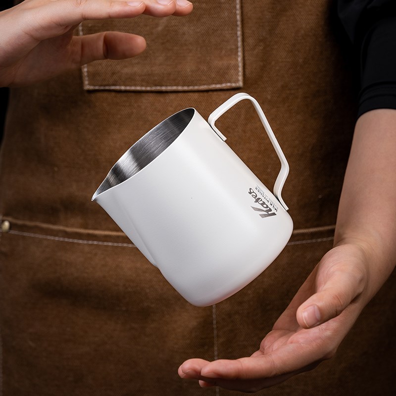 拉花缸咖啡打奶泡杯带刻度专业尖嘴拉花杯304不锈钢拉花壶打奶缸